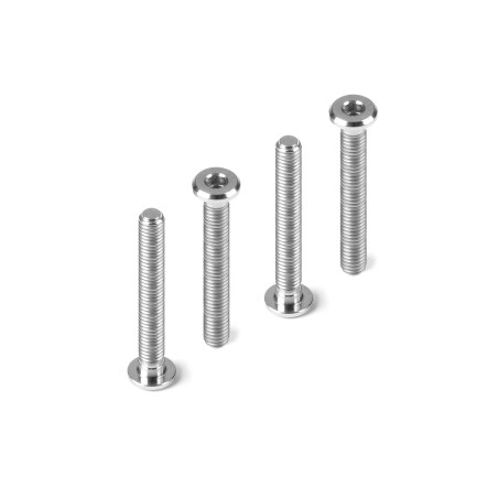 TITANIUM LOW HEAD SCREW CENTERING DIA M3x22 (4) - HUDY - 908322-T