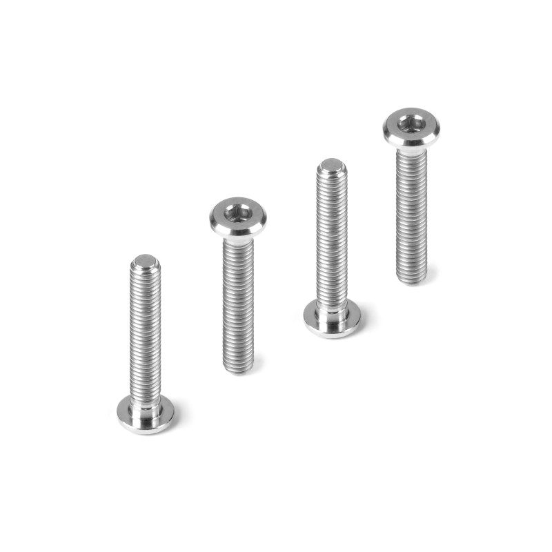 TITANIUM LOW HEAD SCREW CENTERING DIA M3x18 (4) - HUDY - 908318-T