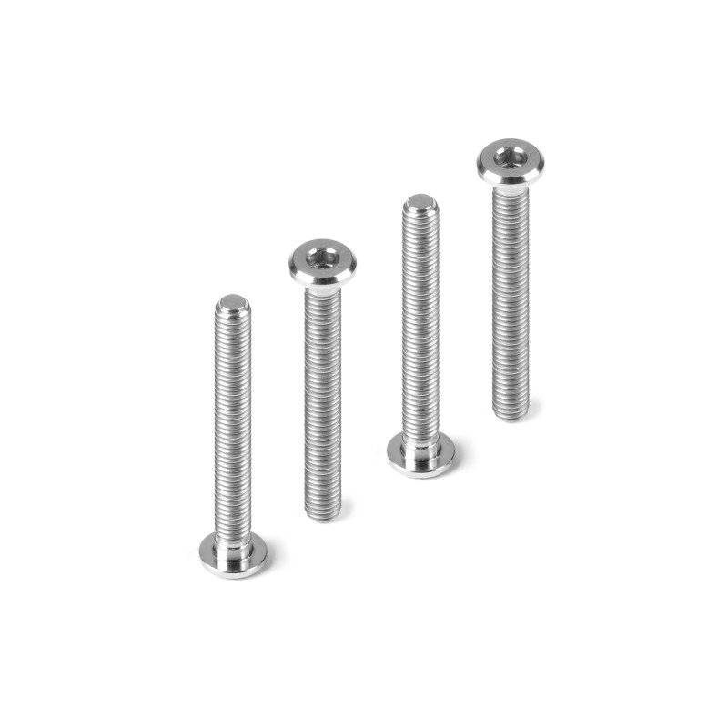 TITANIUM LOW HEAD SCREW CENTERING DIA M3x25 (4) - HUDY - 908325-T