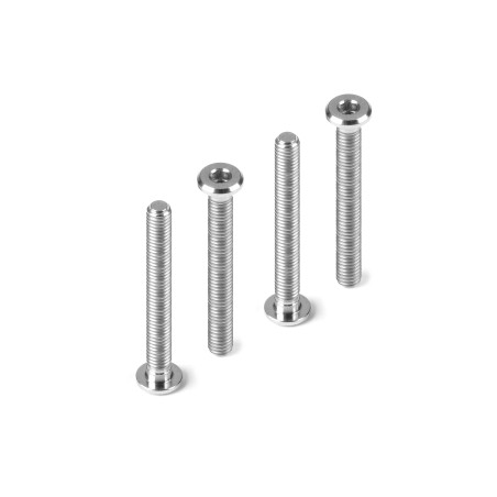 TITANIUM LOW HEAD SCREW CENTERING DIA M3x25 (4) - HUDY - 908325-T