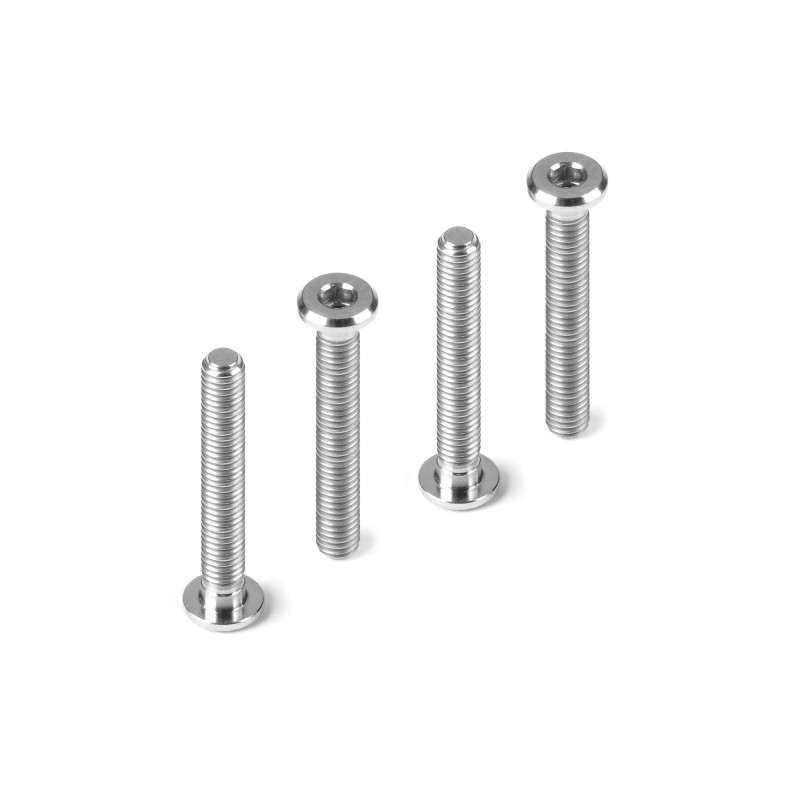 TITANIUM LOW HEAD SCREW CENTERING DIA M3x20 (4) - HUDY - 908320-T